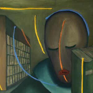 Bibliotecario, 2022, olio su tela, cm. 50x70 Bibliotecario, 2022, olio su tela, cm. 50x70