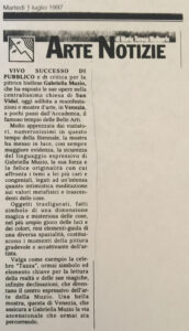 Il Biellese - 1 luglio 1997 Galleria San Vidal Venezia